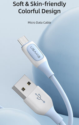 USAMS καλώδιο Micro USB σε USB US-SJ597, 2A, 1m, μαύρο