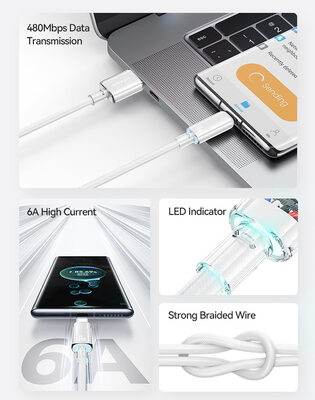 USAMS καλώδιο USB-C σε USB US-SJ658, 66W, 480Mbps, 1.2m, μπλε
