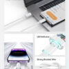 USAMS καλώδιο Lightning σε USB-C US-SJ659, 30W, 480Mbps, 1.2m, λευκό