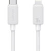 USAMS καλώδιο Lightning σε USB-C US-SJ692, 30W, 480Mbps, 1m, λευκό