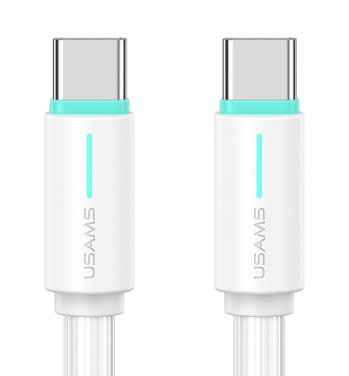 SJ734USB02 USAMS καλώδιο USB-C US-SJ734, 60W, 480Mbps, 1m, λευκό