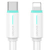 SJ735USB02 USAMS καλώδιο Lightning σε USB-C US-SJ735, 30W, 480Mbps, 1m, λευκό