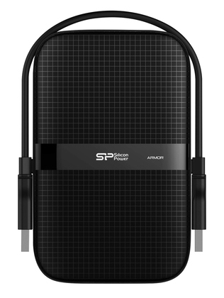 SP020TBPHDA60S3A SILICON POWER εξωτερικός HDD Armor A60, 2TB, USB 3.2, μαύρος