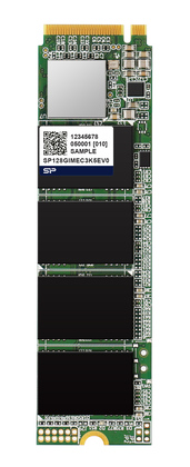 SP128GIMEC3K5EV0 SILICON POWER industrial SSD NVMe PCIe Gen3x4 M.2 2280 MEC3K0E, 128GB, 2.600/2.000MBps, 3D TLC, -20~75 °C