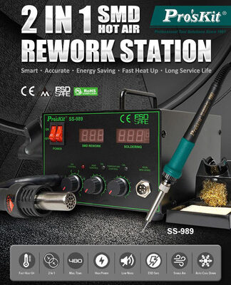 PROSKIT σταθμός συγκόλλησης SS-989B, κολλητήρι/air gun, 700W, 200-480 °C