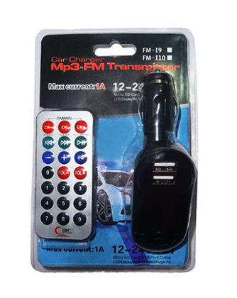 T26-1 Car FM Transmitter T26 με LCD οθόνη, USB, SD, μαύρο