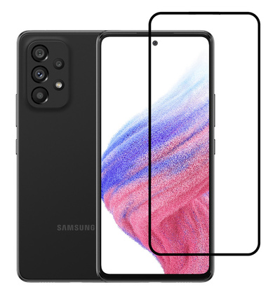 TGC-0554 POWERTECH tempered glass 5D TGC-0554, full glue, Samsung A53 5G, μαύρο