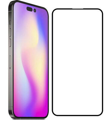 TGC-0571 POWERTECH tempered glass 5D TGC-0571, iPhone 14 Pro, full glue, μαύρο