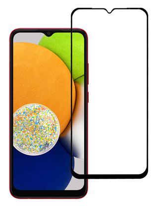TGC-0574 POWERTECH tempered glass 5D TGC-0574, Samsung A03, full glue, μαύρο