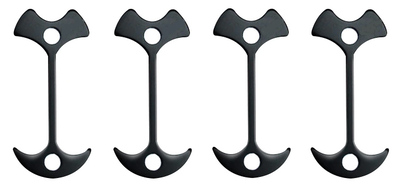 TOOL-0071 POWERTECH πασαλάκια σκηνής για ξύλινο δάπεδο TOOL-0071, μαύρο, 4τμχ