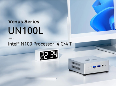 MINISFORUM mini PC UN100L, Intel CPU N100, 16/512GB SSD, Windows 11 Pro