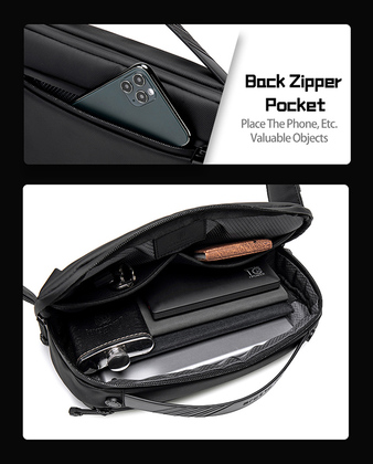 ARCTIC HUNTER τσάντα μέσης Y00020, 2L, μαύρη