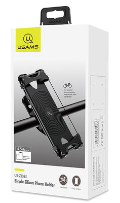 USAMS βάση ποδηλάτου για smartphone US-ZJ053, λαστιχένια, μαύρη