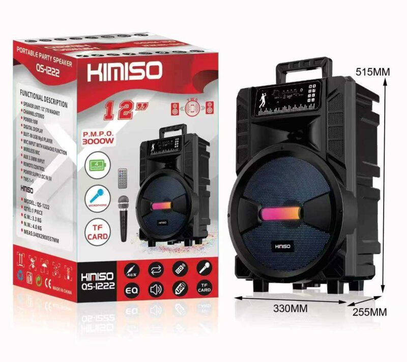 Φορητό ηχείο subwoofer με μικρόφωνο Karaoke - QS-1222 - 813133