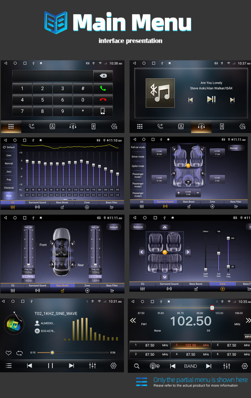 Ηχοσύστημα αυτοκινήτου 2DIN - 9"" - Android - 000154