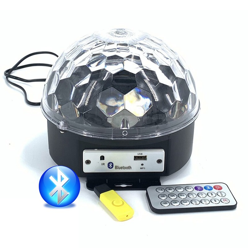 LED Φωτορυθμικό με USB Mp3 Player και Τηλεχειριστήριο - MP3 LED Magic Ball Light