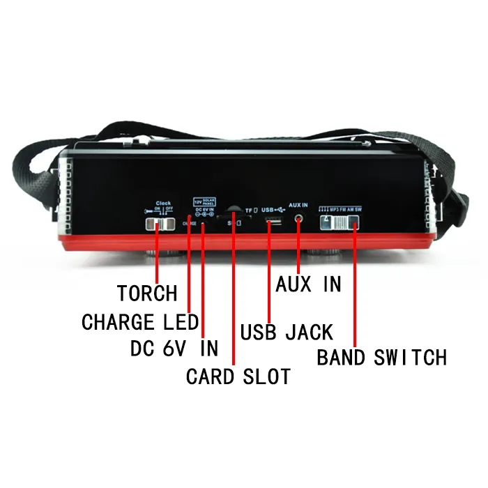 Επαναφορτιζόμενο ραδιόφωνο - XB373BT - Waxiba - 003736 - Red