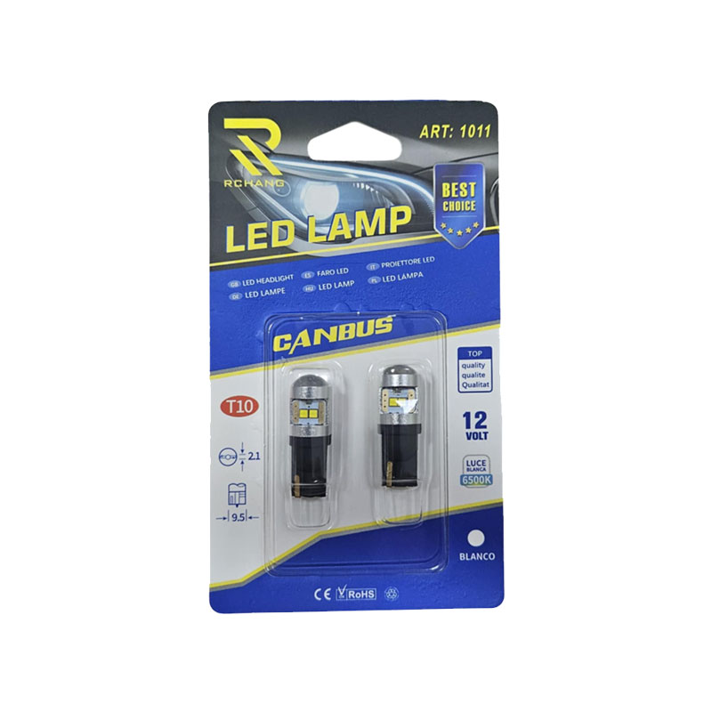 0111763 Rchang Λάμπα αυτοκινήτου 12V T10 6500K ART:1011 - Auto Car LED Lamp