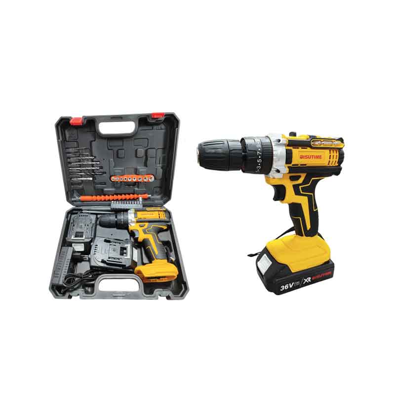 013159-2 Bisutime Κρουστικό Δραπανοκατσάβιδο με δυο επαναφορτιζόμενες μπαταρίες 36V - Impact Drill Driver