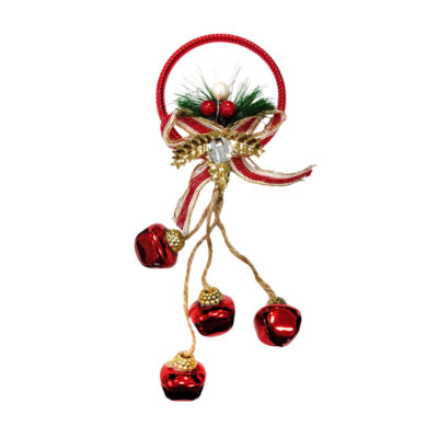 036054 Χριστουγεννιάτικο Κρεματό Διακοσμητικό με Κουδουνάκια - Christmas Ornament