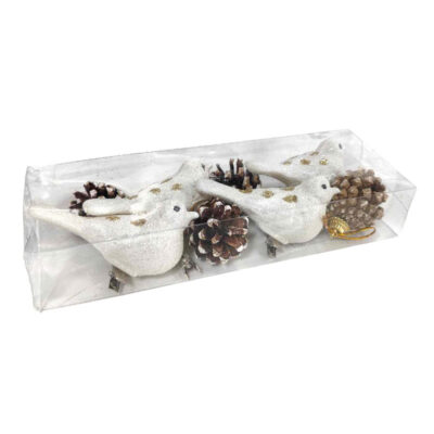 036060 Χριστουγεννιάτικα στολίδια κουκουνάρια & πουλάκια - Christmas deco