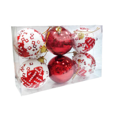 036068 Χριστουγεννιάτικες μπάλες 6τμχ 5cm - Christmas decoration balls 6pcs