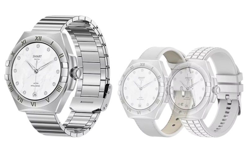 Σετ Smartwatch με 3 λουράκια - LG80 Mini - 065066 - White