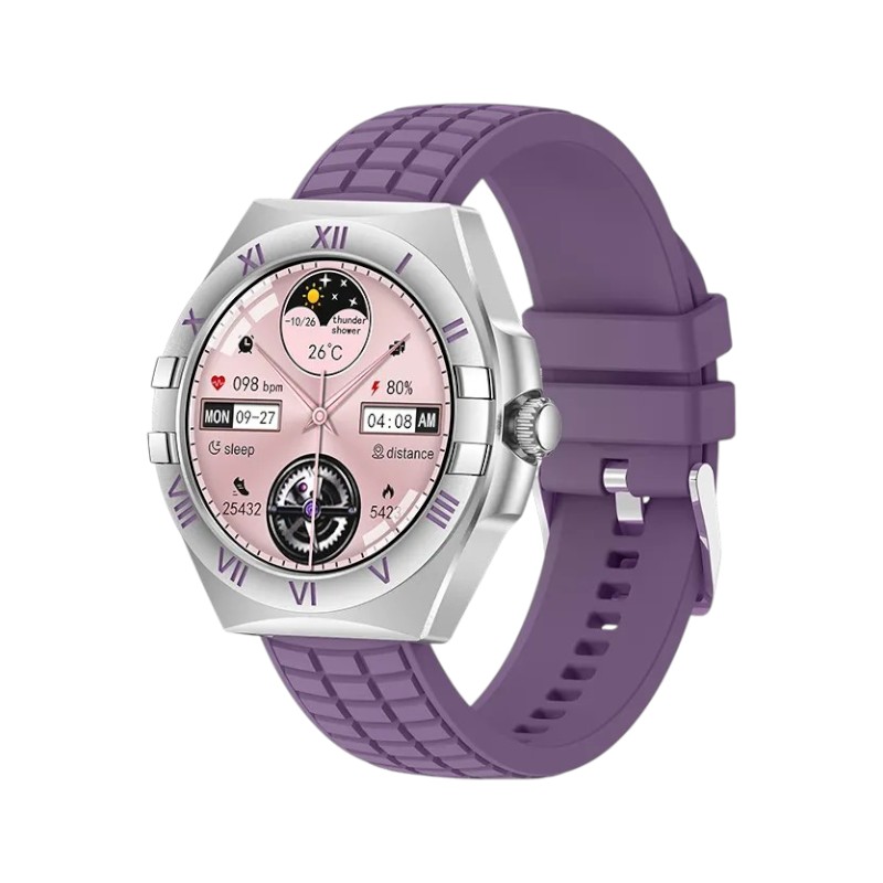 Σετ Smartwatch με 3 λουράκια - LG80 Mini - 065066 - Purple