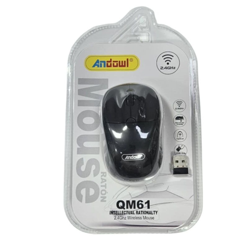 0751084-2 Andowl Ασύρματο Ποντίκι 2.4GHz QM61 - Wireless Mouse