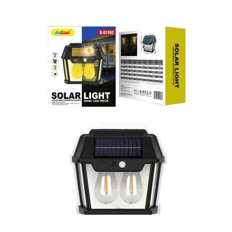 075920-2 Andowl Ηλιακό Φωτιστικό LED Επιτοίχιο – Αισθητήρας κίνησης & αδιάβροχο Q-D1552 - Solar light