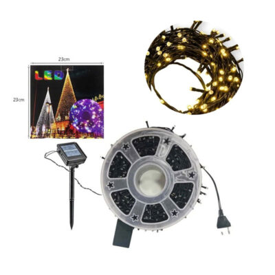 082327-3 Χριστουγεννιάτικα Ηλιακά Λαμπάκια με Φωτοβολταϊκό Πάνελ Θερμό Χρώμα 50M 240LED - Christmas LED lights solar