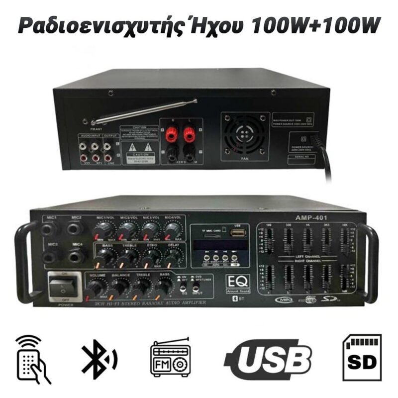0925.015 Ραδιοενισχυτής Ήχου 100W+100W