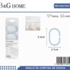 Κρίκοι κουρτίνας μπάνιου - Light Blue - 21695