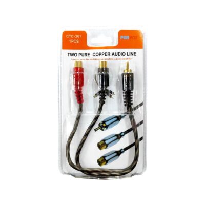 1014583 PerVoi Καλώδιο Υ (Υψιλον ) 1 RCA Αρσενικο - 2 RCA Θηλυκά CTC-301 - Two pure copper audio line