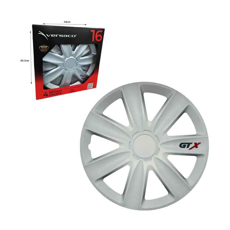 101576-1 Versaco Σετ Τάσια Αυτοκινήτου 4τμχ 16" Ασημί - Wheel Covers