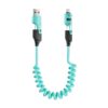 Καλώδιο φόρτισης & data σπιράλ - 4in1 - Fast Charge - X204 - 27-65W - 102048 - Blue
