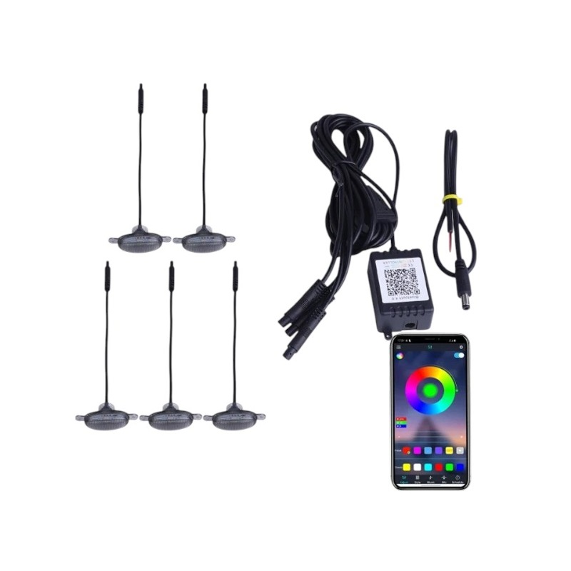 Φώτα ημέρας αυτοκινήτου LED RGBW - R-D20101-P5 - 110027