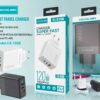 Αντάπτορας φόρτισης Fast Charge με 3 θύρες USB-A & Type-C - 120W - CX-180B - 271801 - Black