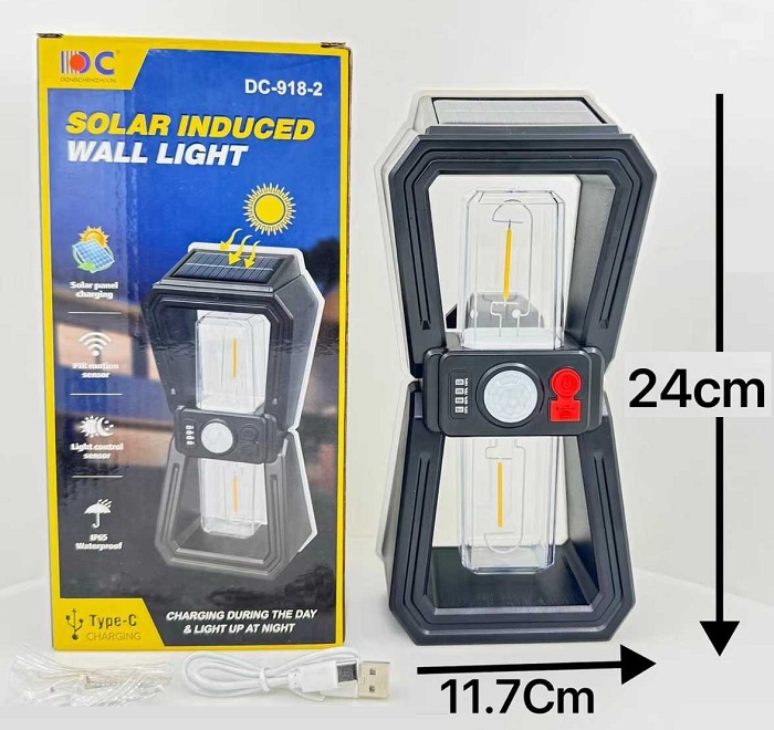 Επαναφορτιζόμενο ηλιακό φωτιστικό LED εξωτερικού χώρου - FA-DX918-2 - 123682