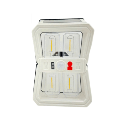 123699 Επιτοίχιο ηλιακό φωτιστικό LED εξωτερικού χώρου - FA-DC918-4 - 123699 - White