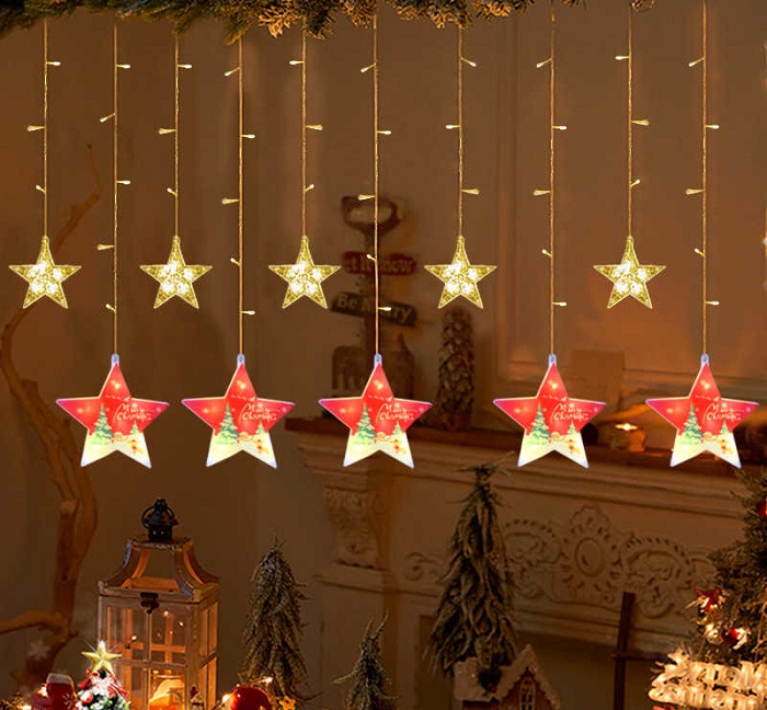 Χριστουγεννιάτικα διακοσμητικά φώτα LED - Κουρτίνα - 10-110L - Warm White - 150258