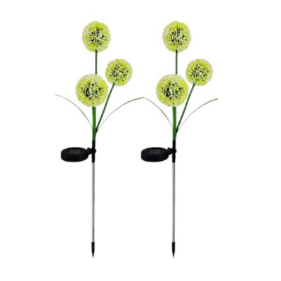 150319 Φωτιζόμενα διακοσμητικά λουλούδια LED με ηλιακό πάνελ - 2pcs - 150319 - Yellow