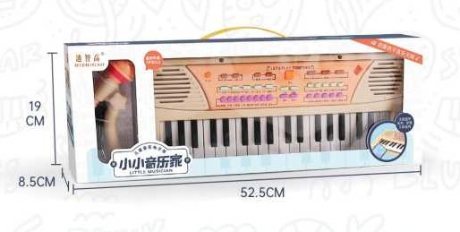 Παιδικό πιάνο με μικρόφωνο - 808-17 - 161267 - Beige