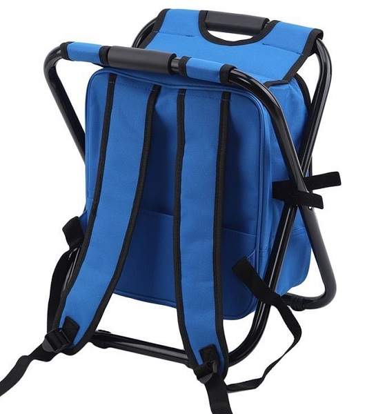 Πτυσσόμενο σκαμπό και σακίδιο camping - 1344 - 170105 - Black