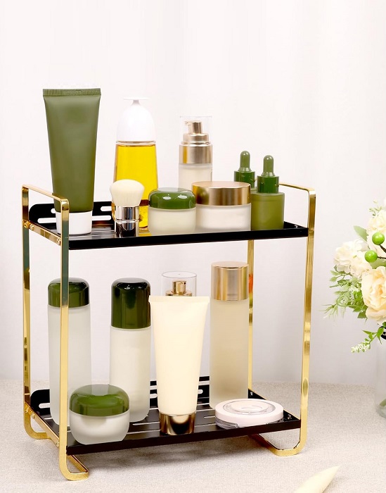 Ραφιέρα οργάνωσης καλλυντικών - MZY502B - 170257 - Black/Gold