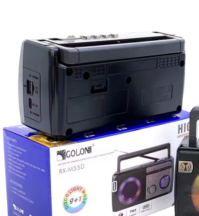 Επαναφορτιζόμενο ραδιόφωνο - LED - RX-M77D - 180185 - Black