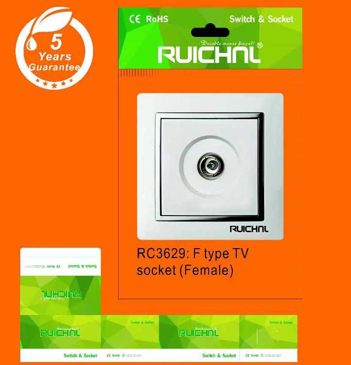 Πρίζα κεραίας τηλεόρασης - Χωνευτή - RC3629 - 674998