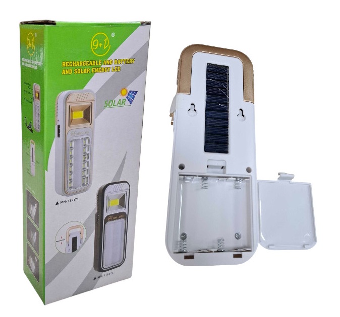 Επαναφορτιζόμενος φακός LED έκτακτης ανάγκης με ηλιακό πάνελ - FA-1939T-2 - 200545