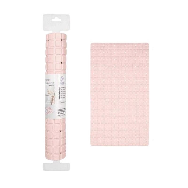 Αντιολισθητικό πατάκι μπάνιου - M0826 - 36x66cm - Light Pink - 21087