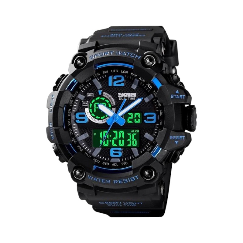 Ψηφιακό/αναλογικό ρολόι χειρός – Skmei - 1520 - Black/Blue